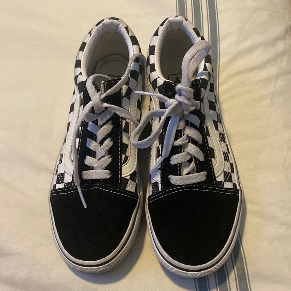 Platform Checkered Vans YOUTH